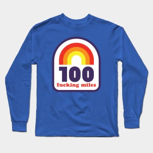 100 Mile Trail and Ultra Running Rainbow Funny Long Sleeve T-Shirt